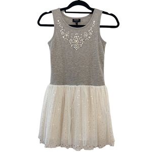 LAUNDRY by Shelli Seagal Girls Rhinestones & Sequins Tulle Sleeveless Dress